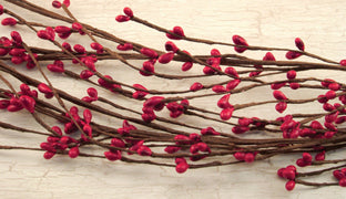 Red Pip Wispy Garland 4 ft.