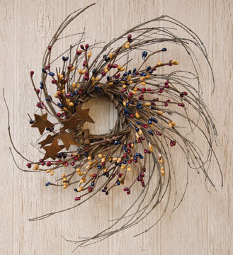 10" Colonial Mix Pip & Twig Wreath