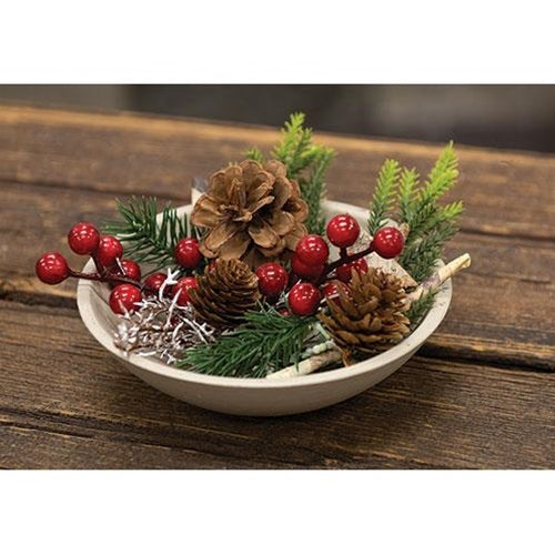 Mixed Pine Berries & Birch Holiday Bowl Filler
