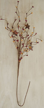 Burgundy/Gold Pip & Star Spray 24"