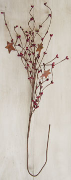 Burgundy Pip & Star Spray 24"