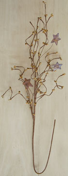 Tea Stain Pip & Star Spray 24"