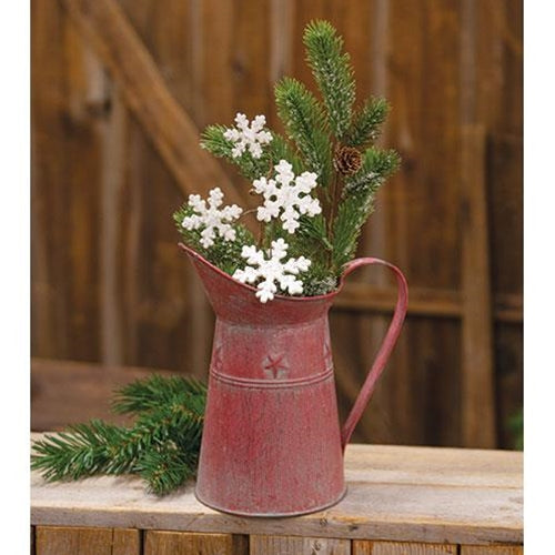 Glittered Wood Snowflake Pick – Primitive Renditions