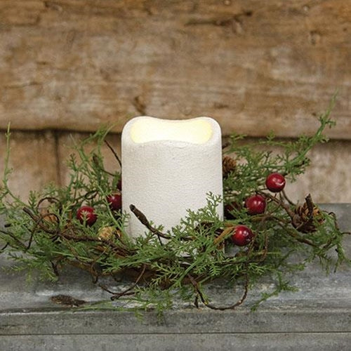 Red Berry & Cypress Candle Ring