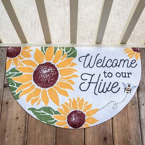 Welcome To Our Hive Welcome Half Mat