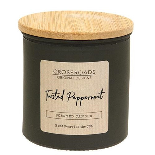 Twisted Peppermint 14oz Jar Candle w/Wood Lid