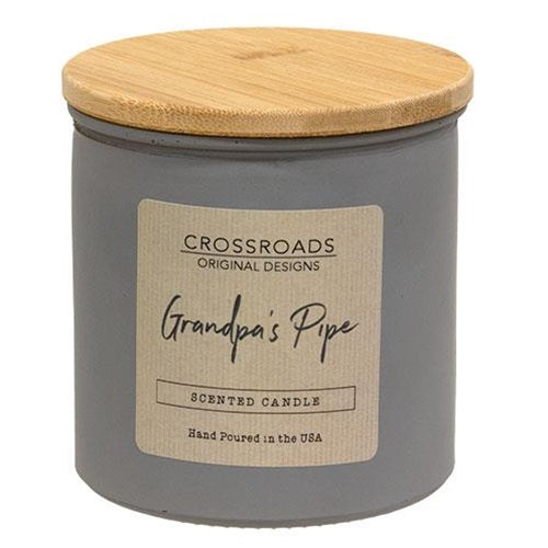 Grandpa's Pipe 14oz Jar Candle w/Wood Lid