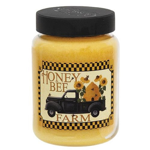 Honey Bee Farm Truck Firefly Honeysuckle Jar Candle 26oz