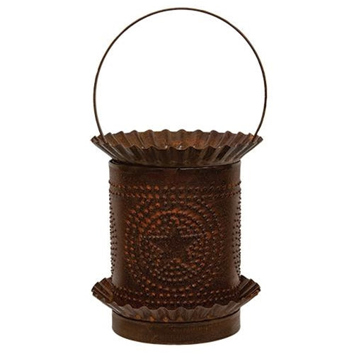 Rusty Jumbo Wax Melter w/Punched Stars