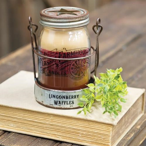 Lingonberry Waffles 3 Layer Jar Candle w/Tin Holder 14oz