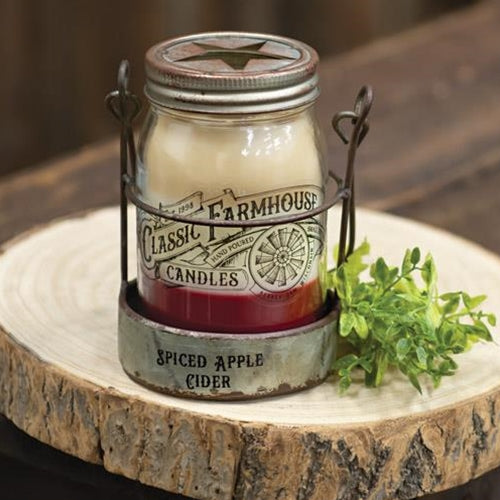 Spiced Apple Cider 3 Layer Jar Candle w/Tin Holder 14oz