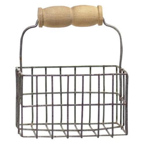 Mini Wire Wide Egg Basket w/Handle