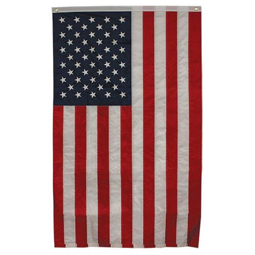 Embroidered Nylon American Flag w/Grommets