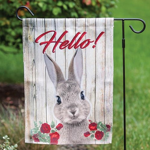 Hello! Bunny Garden Flag