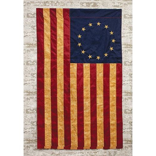 Tea-Stained Nylon Betsy Ross Flag 60x36