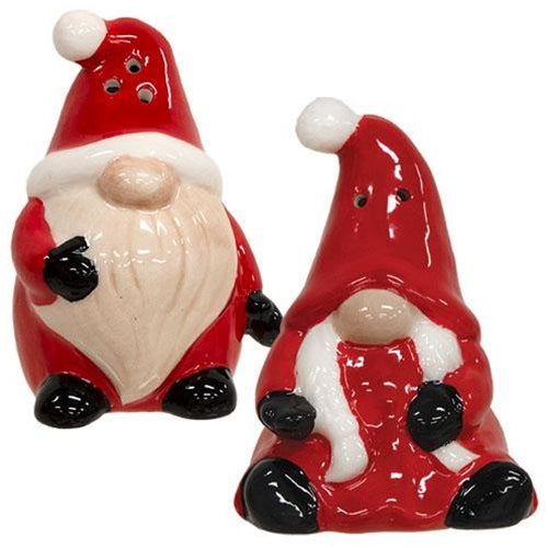 2/Set Mr. & Mrs. Santa Gnome Salt & Pepper Shakers – Primitive Renditions