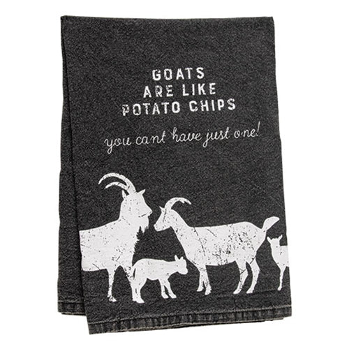 Goats Are Like Potato Chips Kitchen Towel