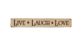 Live Laugh Love Engraved Block 12"