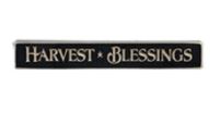 Harvest Blessings Engraved Block 12"