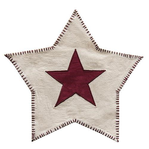 Red Star-Shaped Mat