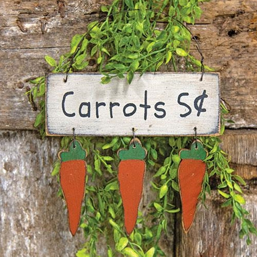 Distressed Wooden "Carrots" Hanger