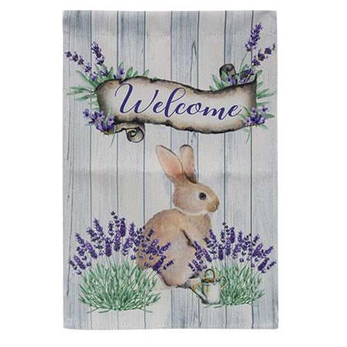 Welcome Baby Rabbit Garden Flag