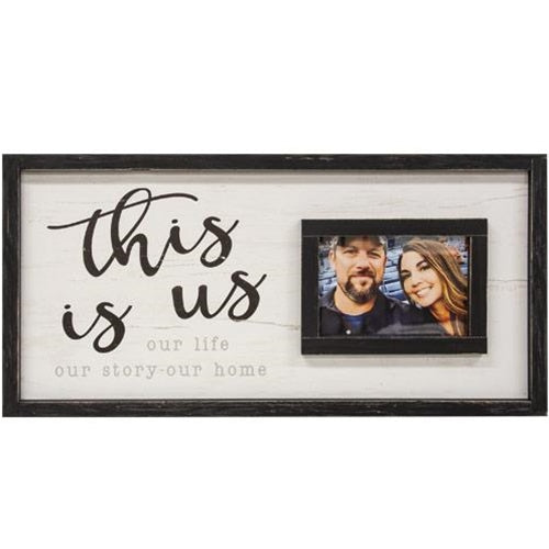 This Is Us Framed Sign With Picture Frame 12x24