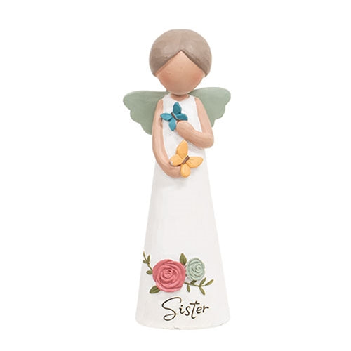 Butterfly Wishes Sister Resin Angel