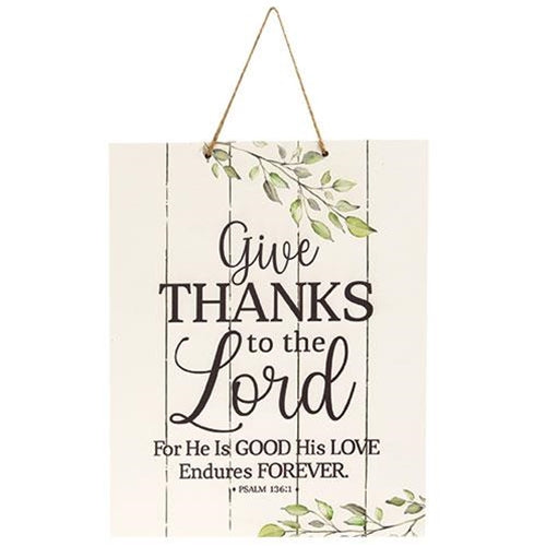 Give Thanks to the Lord Pallet Board Rope Sign
