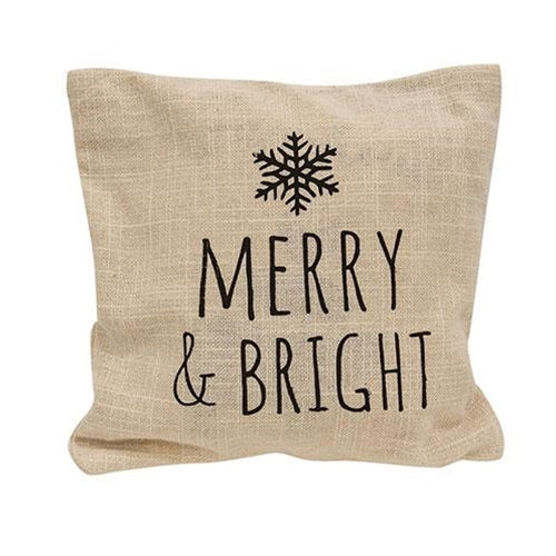 Merry & Bright Natural Pillow