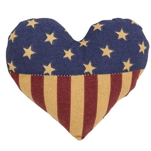 Patriotic Heart Fabric Ornament
