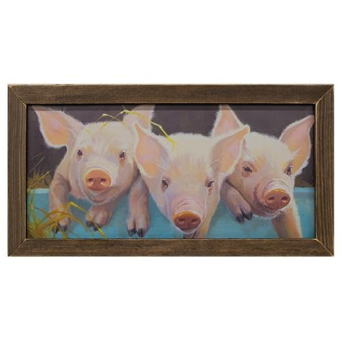 Peter Patty Penny Print 12" x 24" Brown Stain Frame