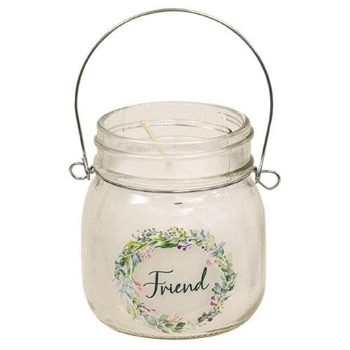 Friend Wreath Jar Candle 6oz Lemongrass & Lavender