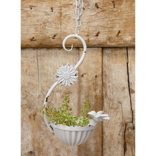 Shabby Chic Ornate Hanging Metal Bird Feeder