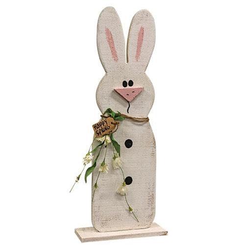 Skinny "Happy Spring" Bunny on Base 2ft H
