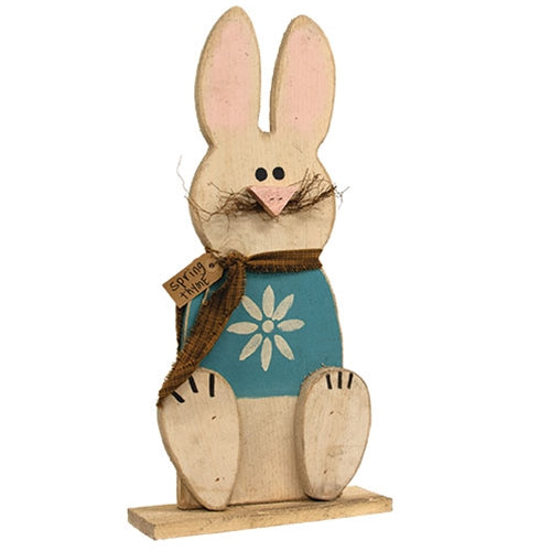 Wooden Sitting "Spring Thyme" Bunny on Base 2ft