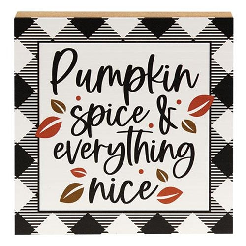 Pumpkin Spice & Everything Nice Square Block