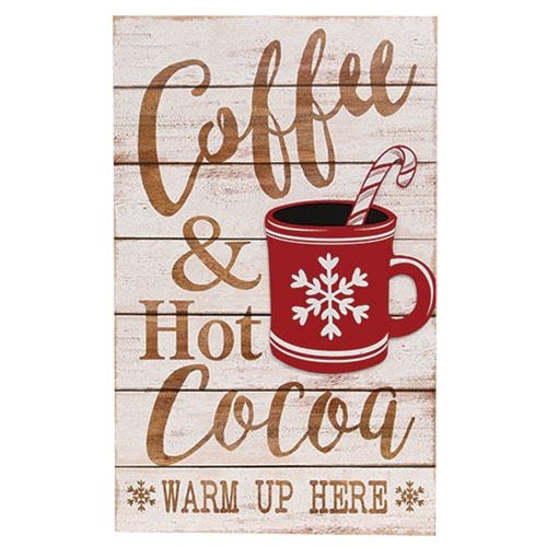 Coffee & Hot Cocoa Slat Look Sign