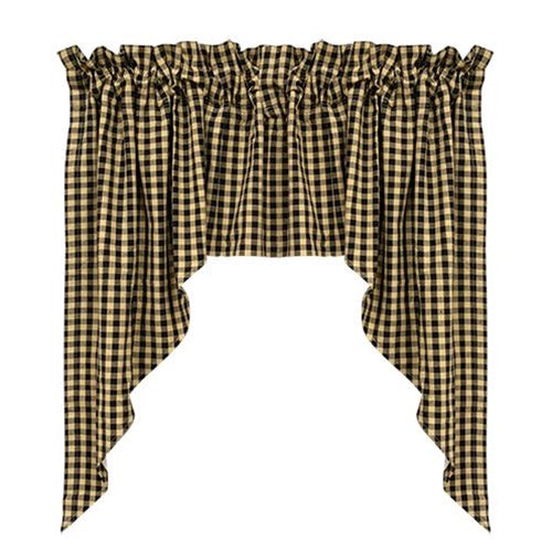 Set/2 Black Check Swags