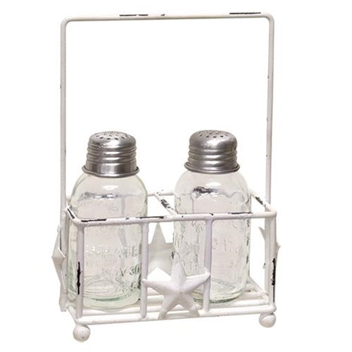 Star Salt and Pepper Caddy W/ Shakers
