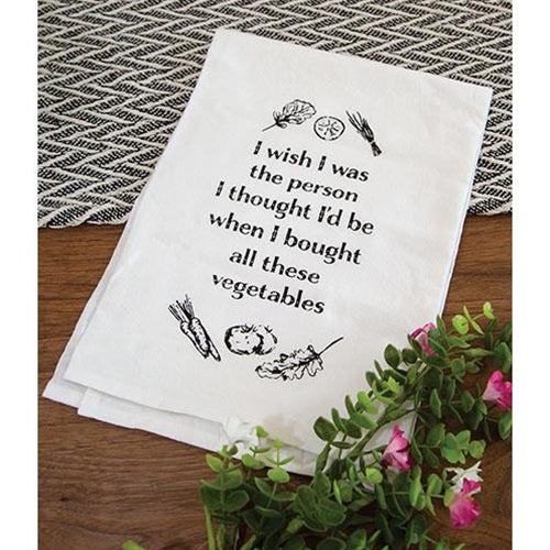 When I Bought These Vegetables Dish Towel