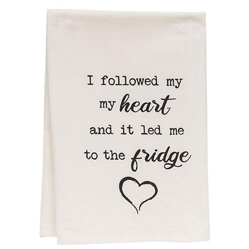I Followed My Heart Dish Towel