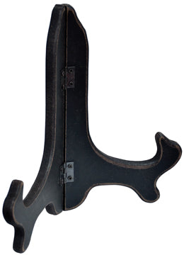 Black Wood Plate Stand 7"