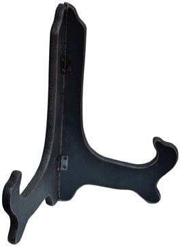 Black Wood Plate Stand 9"