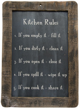 Kitchen Rules Blackboard