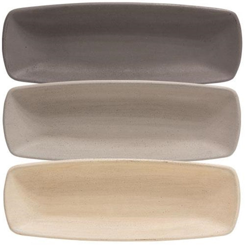 Stoneware Squared Oval Dish 3 asstd.