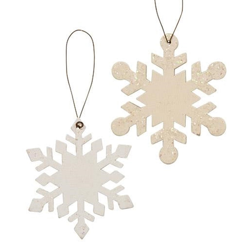 Wood Snowflake Ornament 2 Asstd.