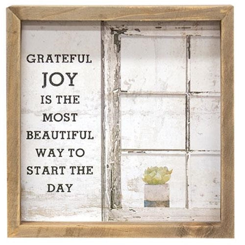 Grateful & Thankful Days Box Sign 2 Asstd.