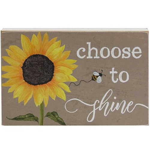 Choose to Shine Sunflower Block