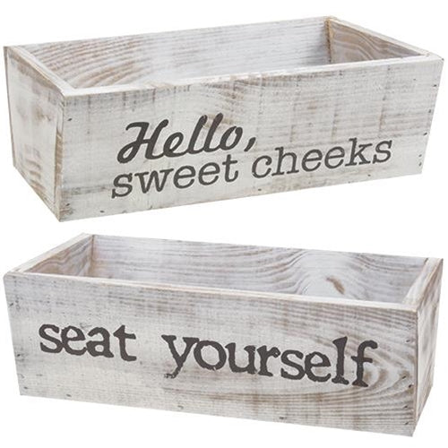 Hello Sweet Cheeks/Seat Yourself Reversible Toiletries Box